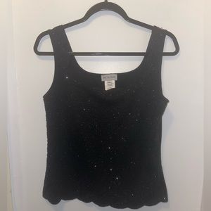 BLACK  SPARKLY METAPHOR SHIRT SIZE M